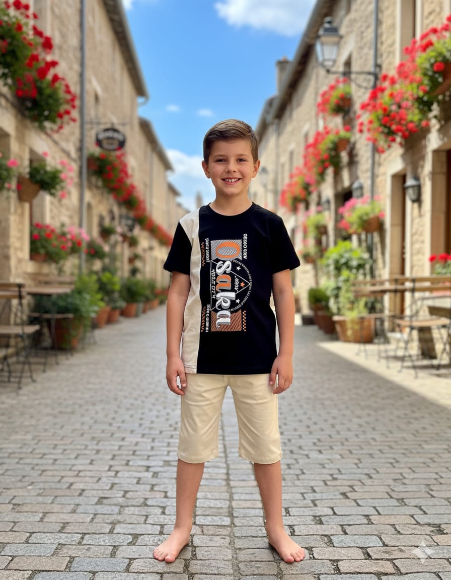 Modern Trendy Boys Top & Bottom Set